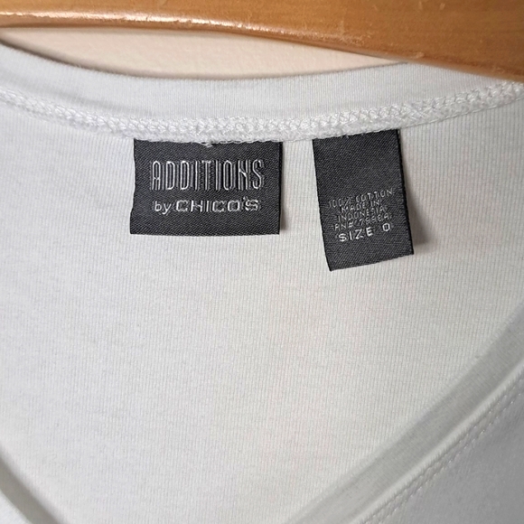 Chico's Additions White Long Sleeve Top - Picture 3 of 5